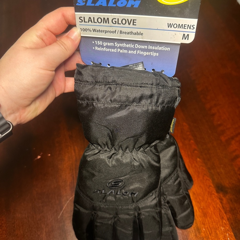 Slalom Women's Black Waterproof Gloves